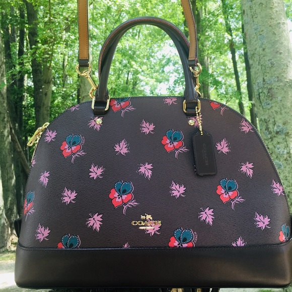 Coach Handbags - COACH SIERRA WILDFLOWER PRINT OXBLOOD